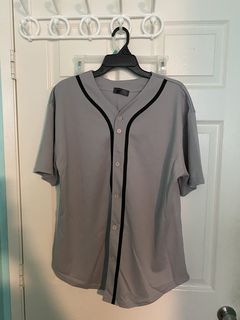 SSK Nederland RARE Old School Baseball Jersey Gray/Blue T-Shirt Men's XL