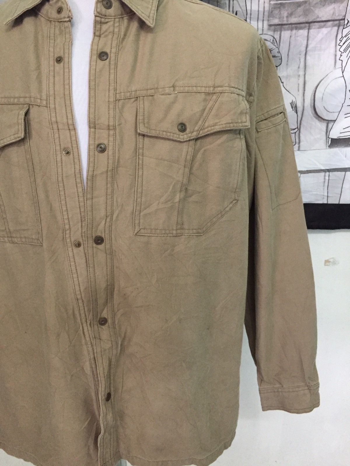 Japanese Brand Long Sleeve Snap Button Size US L / EU 52-54 / 3 - 8 Thumbnail