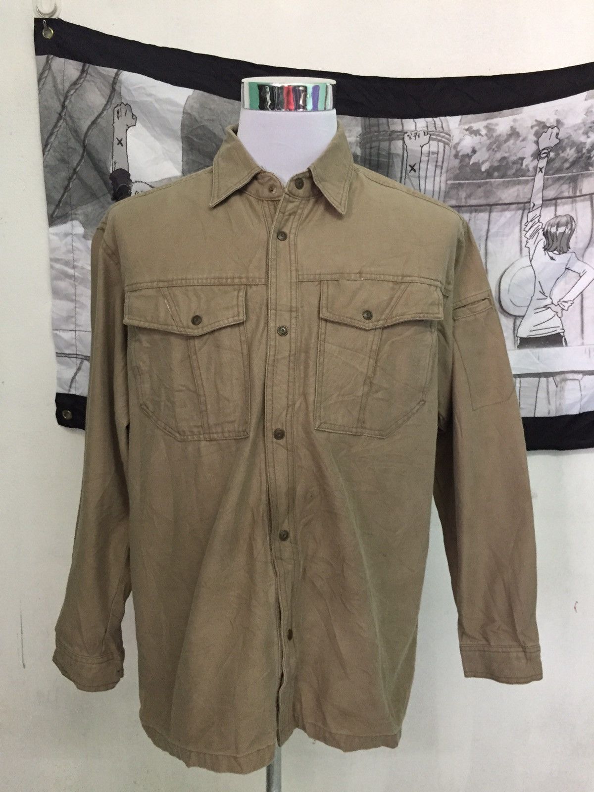 Japanese Brand Long Sleeve Snap Button Size US L / EU 52-54 / 3 - 2 Thumbnail