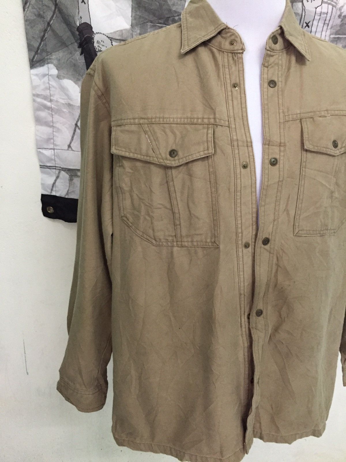 Japanese Brand Long Sleeve Snap Button Size US L / EU 52-54 / 3 - 7 Thumbnail
