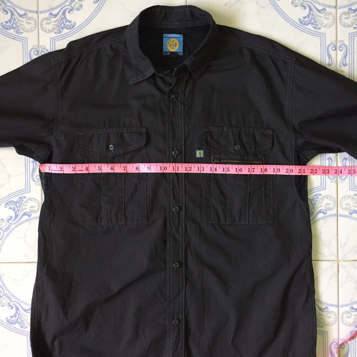 Japanese Brand Black Long Sleeve Button Up Mesh Under Pit Size US L / EU 52-54 / 3 - 13 Thumbnail