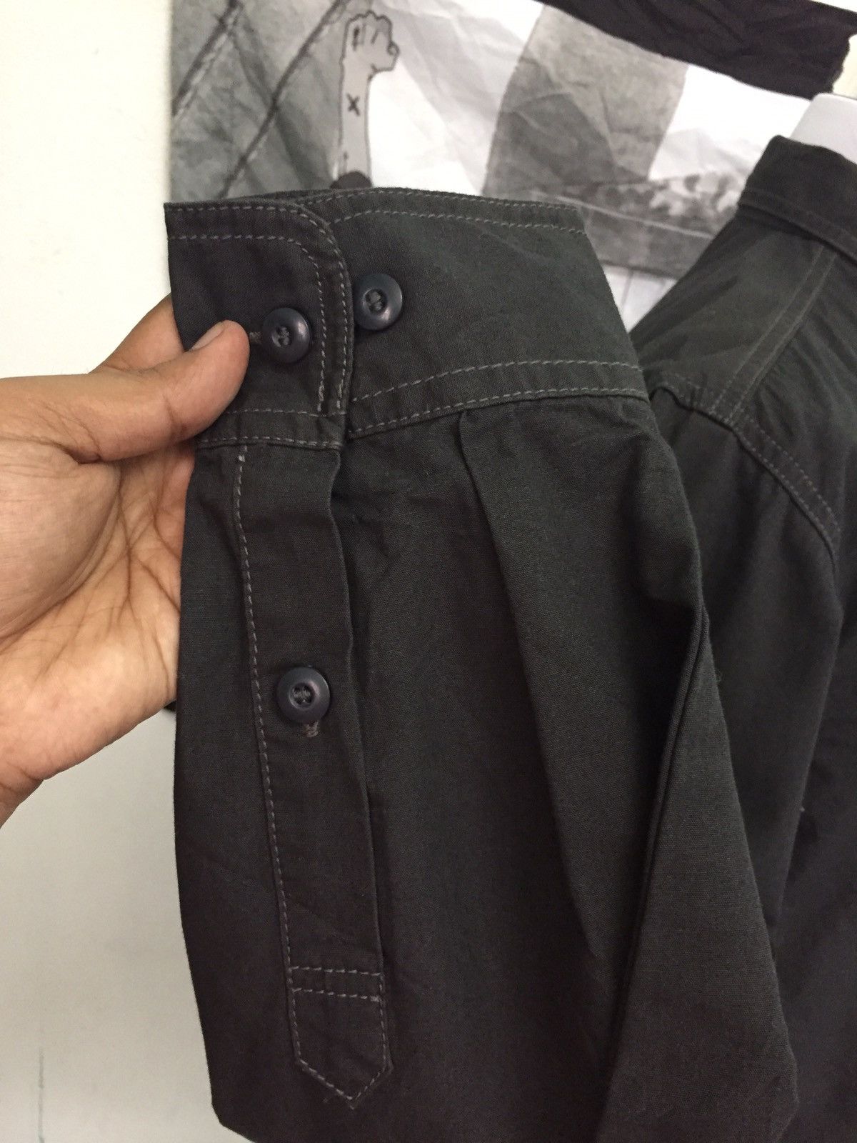 Japanese Brand Black Long Sleeve Button Up Mesh Under Pit Size US L / EU 52-54 / 3 - 7 Thumbnail