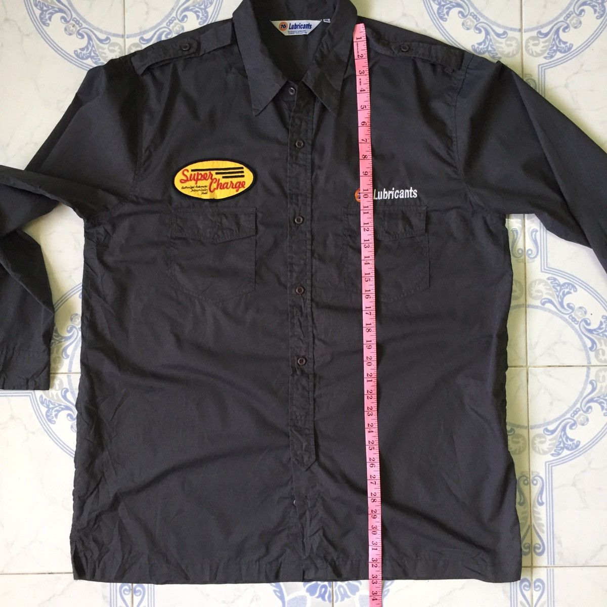 Japanese Brand 76 Lubricants Long Sleeve Button Up Size US XL / EU 56 / 4 - 17 Thumbnail