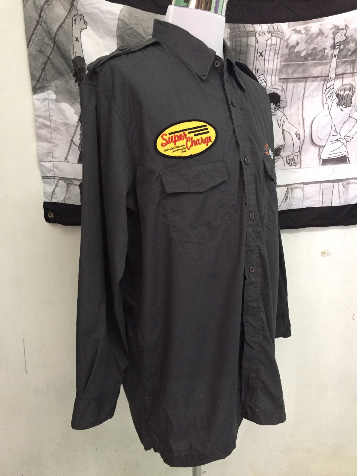 Japanese Brand 76 Lubricants Long Sleeve Button Up Size US XL / EU 56 / 4 - 8 Thumbnail