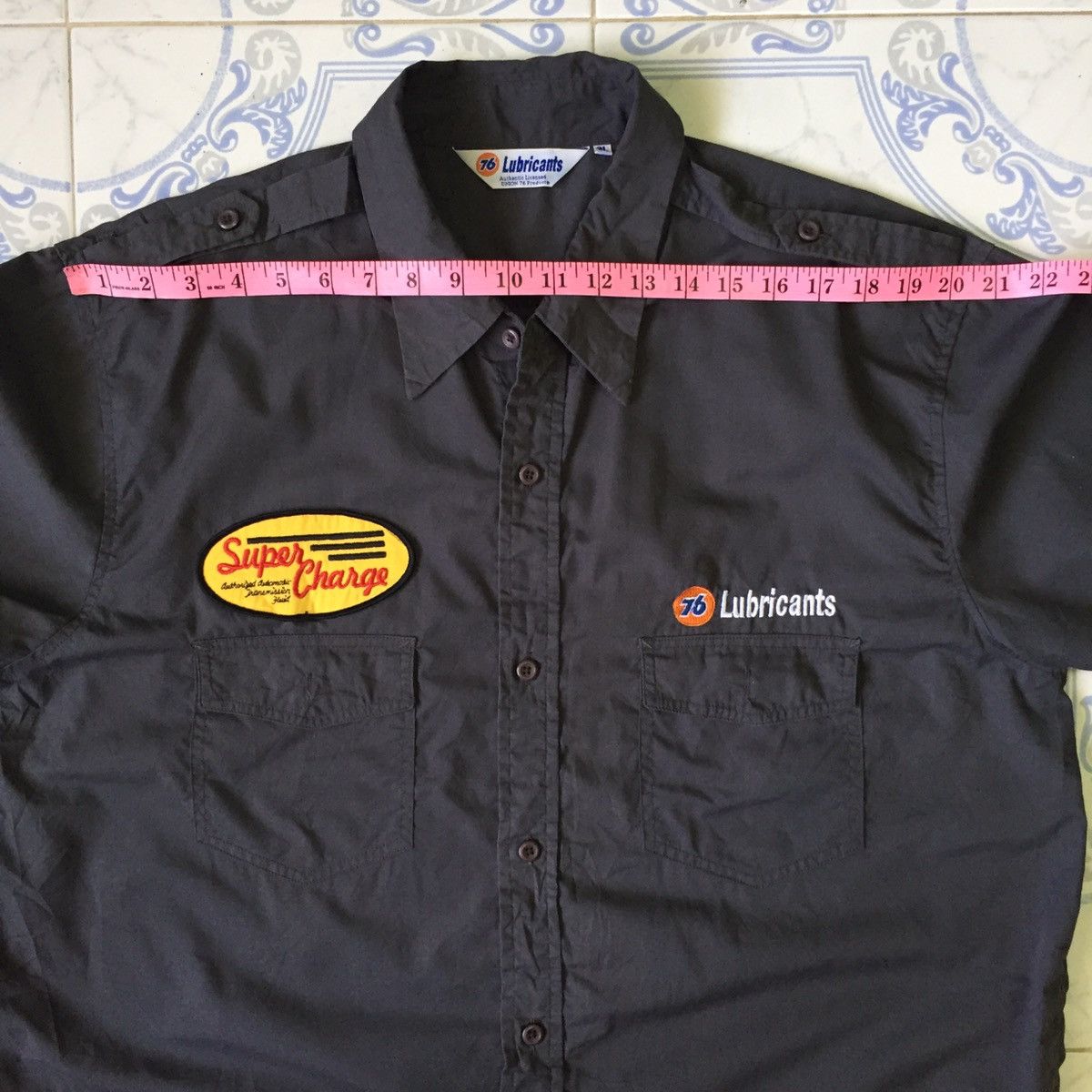 Japanese Brand 76 Lubricants Long Sleeve Button Up Size US XL / EU 56 / 4 - 18 Thumbnail