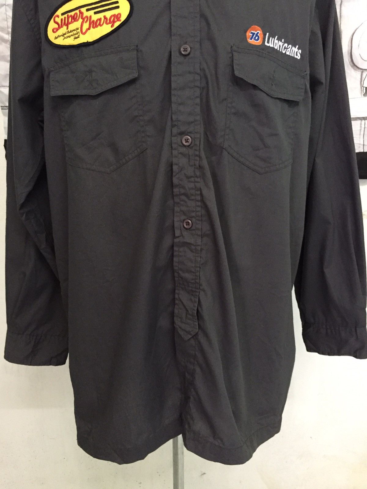 Japanese Brand 76 Lubricants Long Sleeve Button Up Size US XL / EU 56 / 4 - 11 Thumbnail