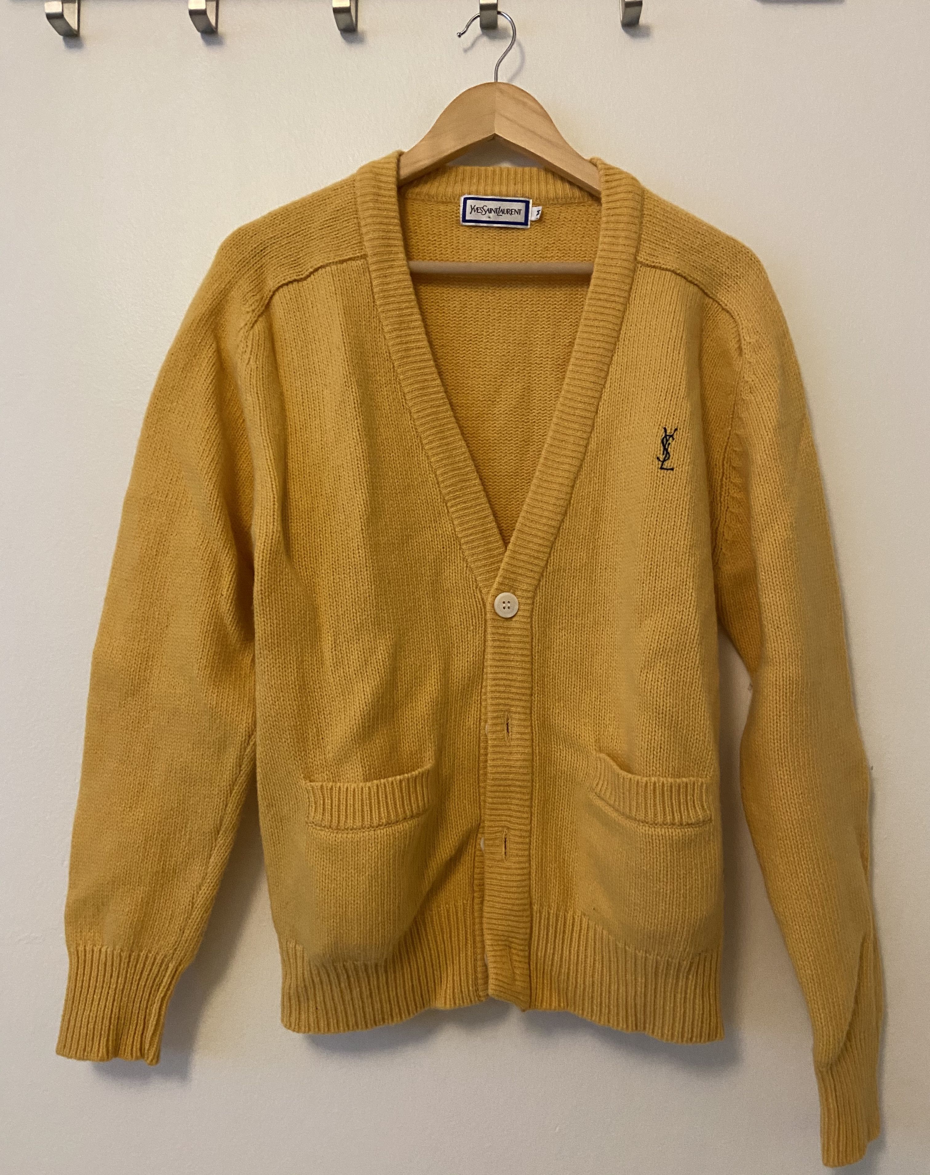 Yves Saint Laurent Vintage YSL Yellow Cardigan | Grailed