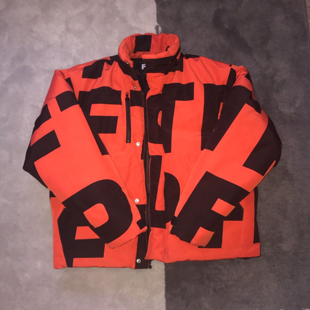 Fuck The Population FTP Jumbo Puffer Jacket Orange | Grailed