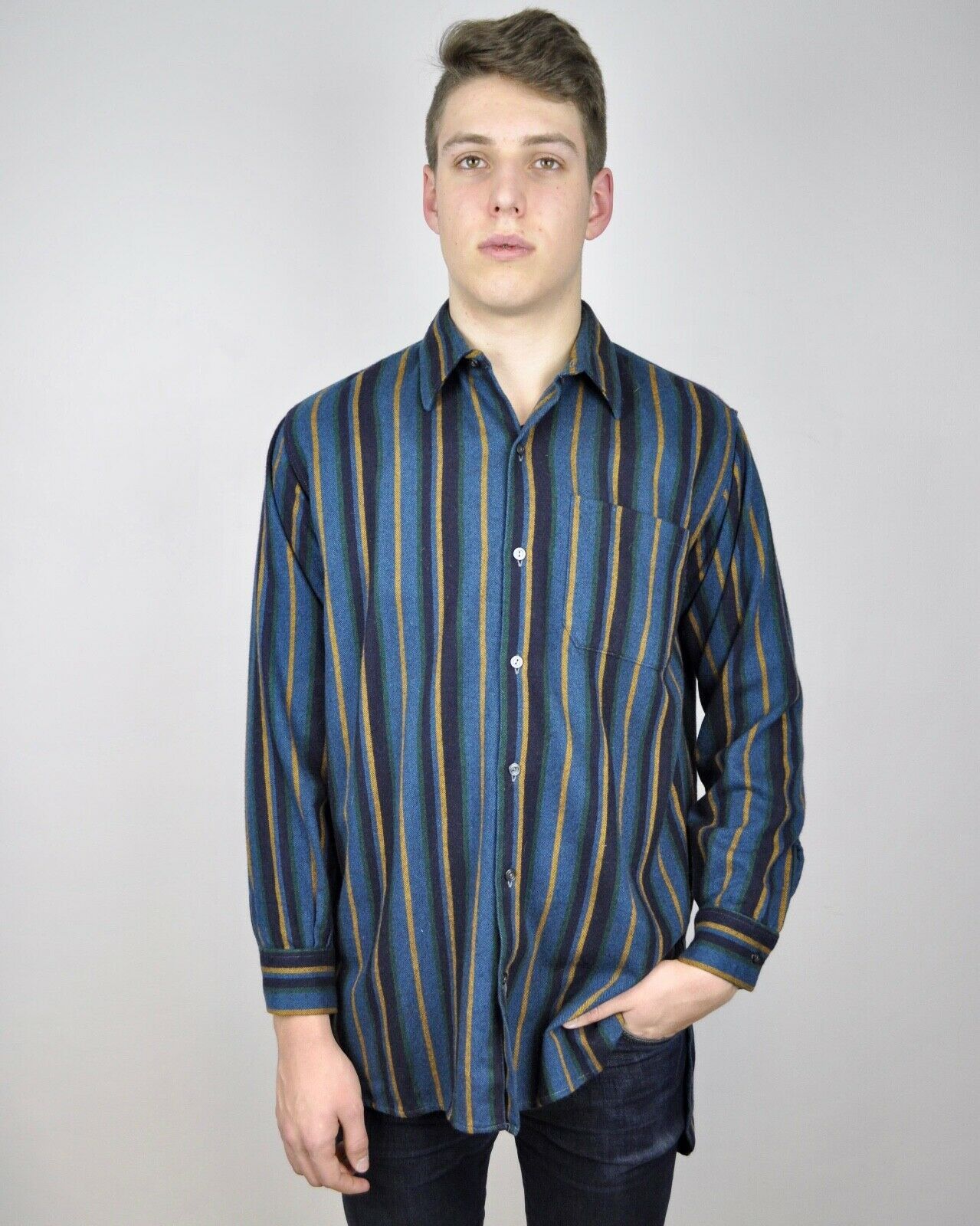 Other × Vintage Authentic Vintage 90s Acrylic Tall Casual Shirt Long Top Size US M / EU 48-50 / 2 - 1 Thumbnail
