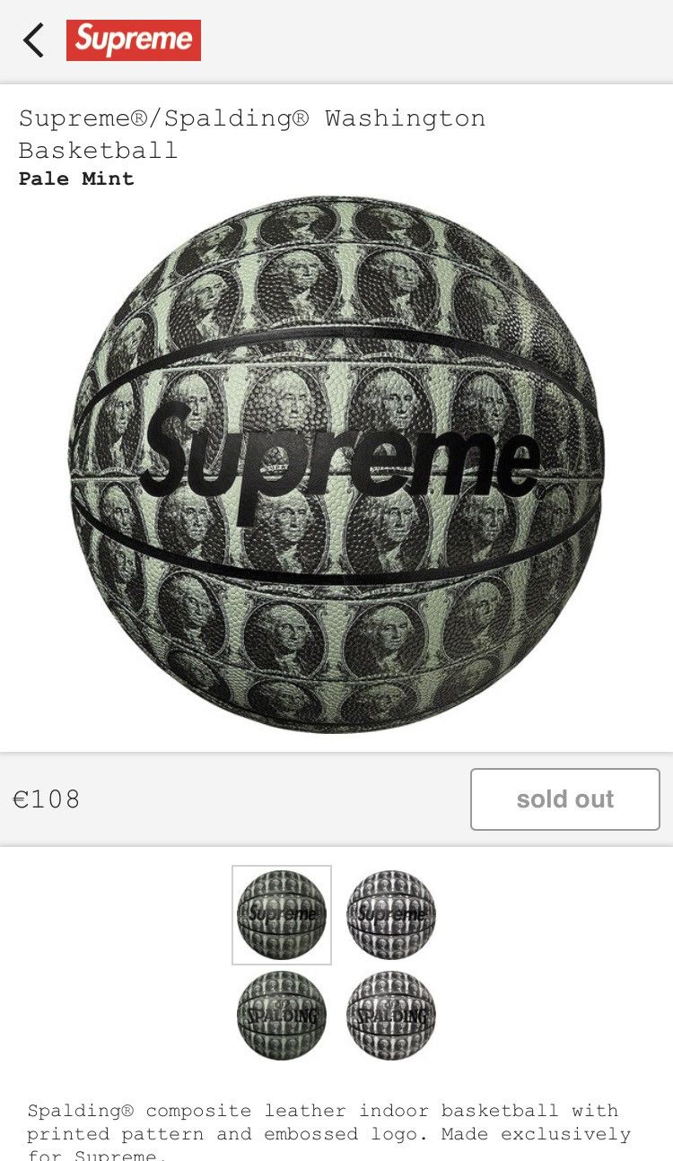 Supreme®/Spalding® Washington Basketball