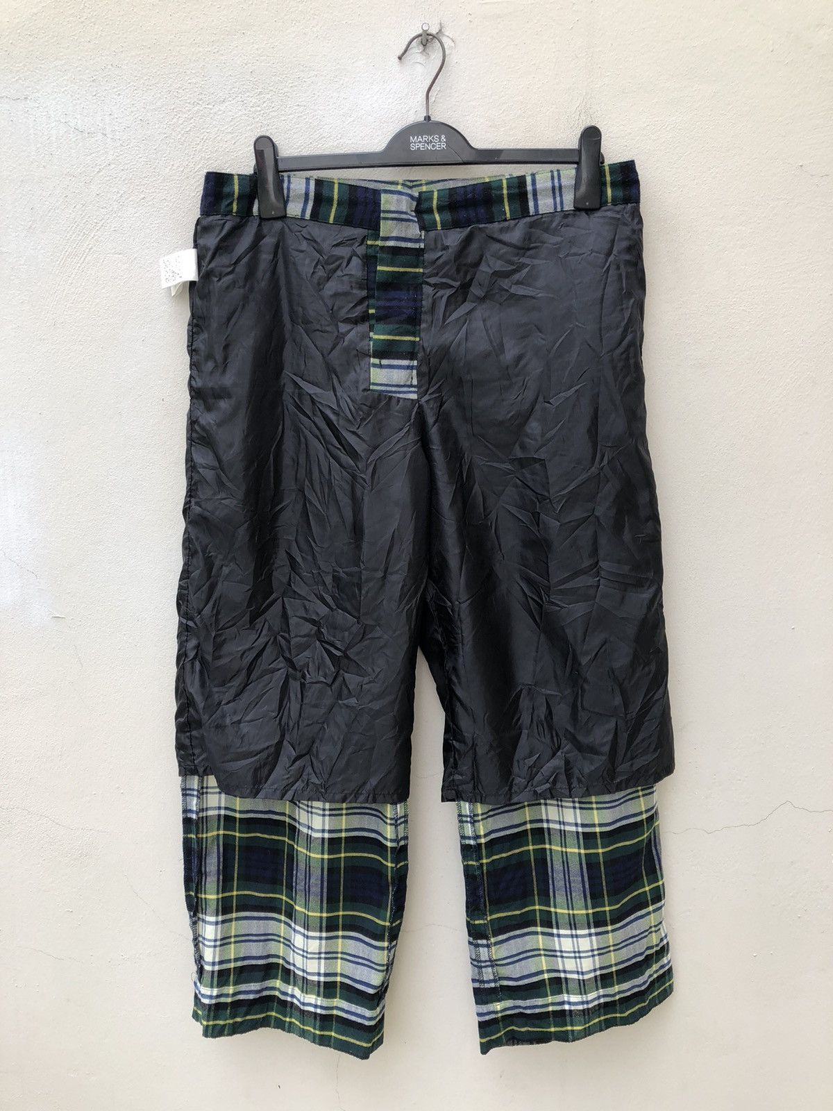 Beams Plus Beams Boy Japan Drawstring Waist Checkered Cropped Trouser Size US 31 - 10 Thumbnail
