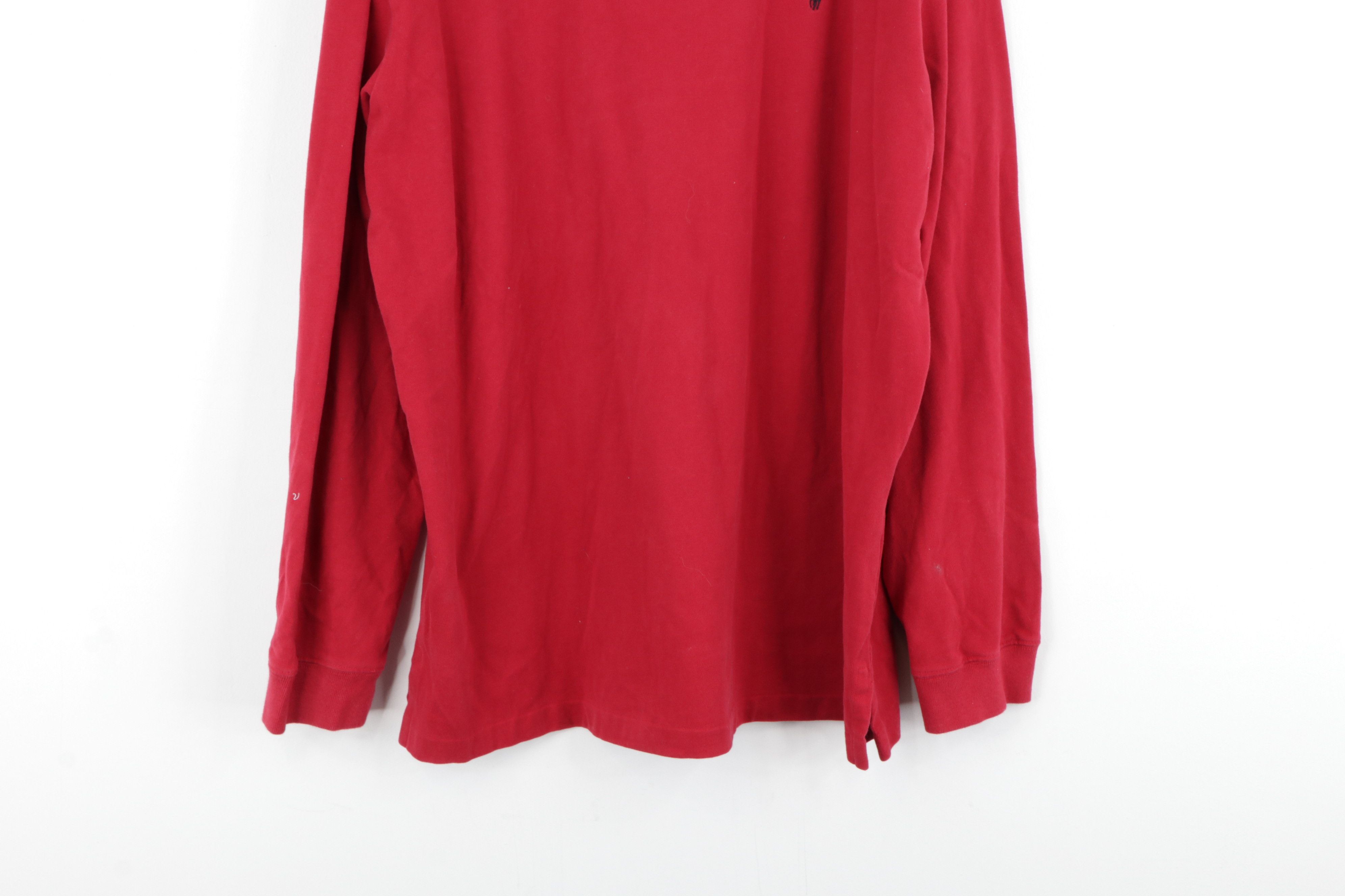 Polo Ralph Lauren Vintage 90s Ralph Lauren Turtleneck Sweater Red Cotton Size US XL / EU 56 / 4 - 3 Thumbnail