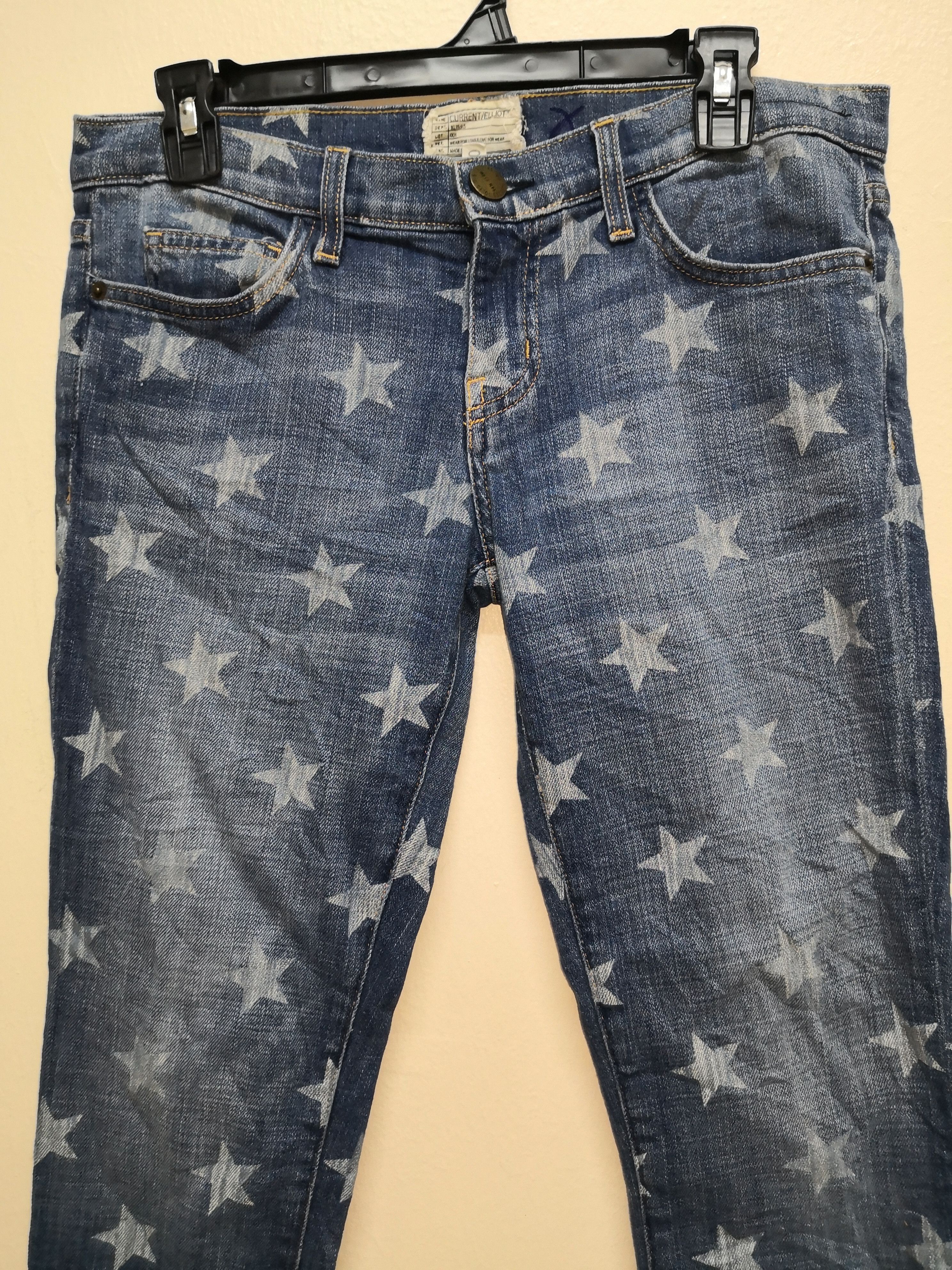 Current/Elliot × Designer Current Elliot x distressed x Star x lady Jeans Size US 32 / EU 48 - 3 Thumbnail