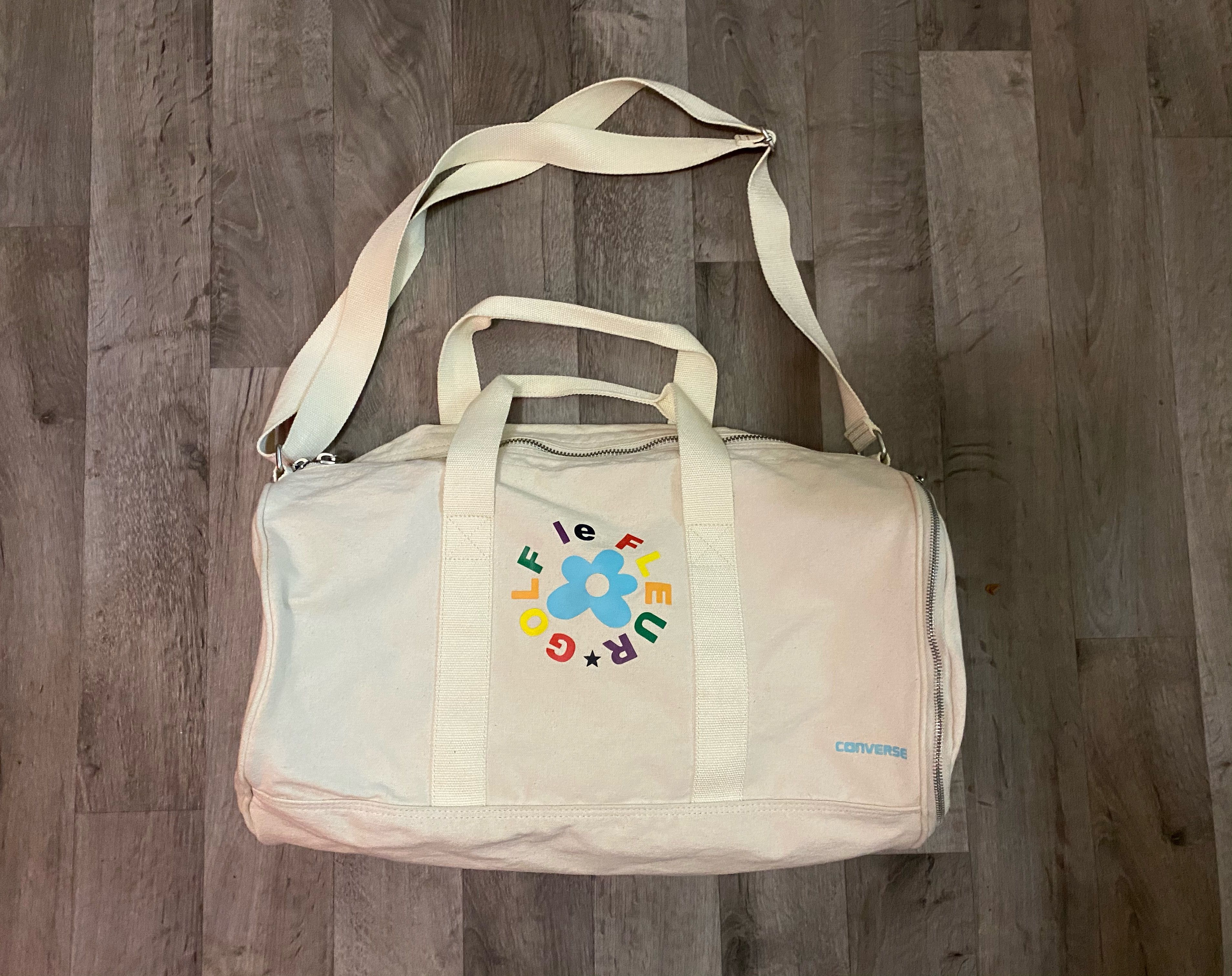 Converse Tyler The Creator Golf Le Fleur Canvas Duffle Bag Grailed