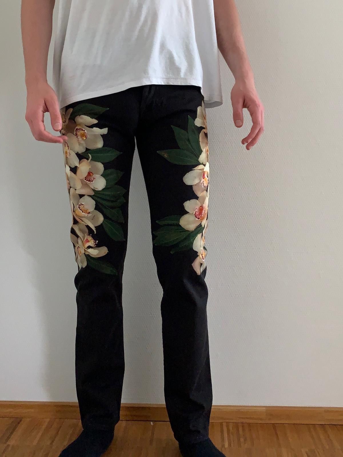 Dries Van Noten SS14 Floral Denim Jeans Size US 29 - 4 Thumbnail