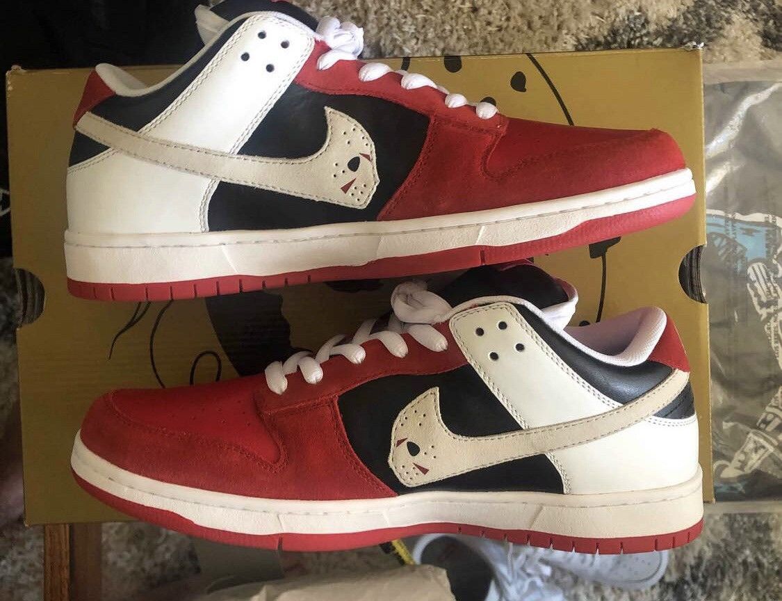 Warren Lotas Warren Lotas Dunk Low Jason Voorheer Red IN HANDS!!! | Grailed