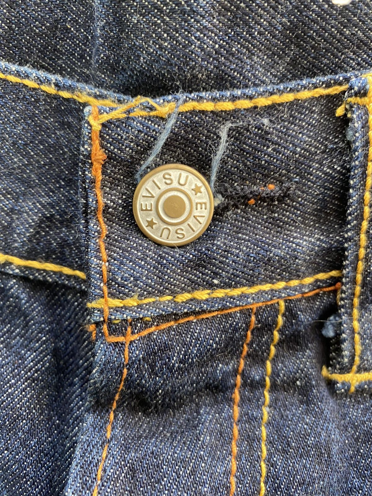 Vintage Vintage Evisu raw denim jeans Size US 30 / EU 46 - 9 Thumbnail