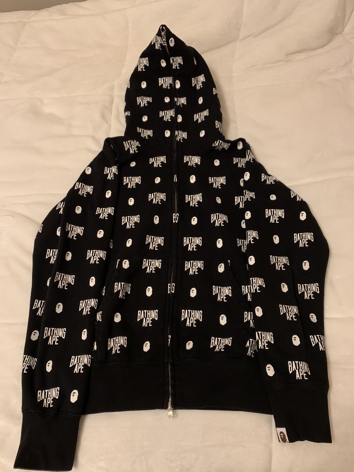 Bape Bape Monogram Full Zip Hoodie Grailed