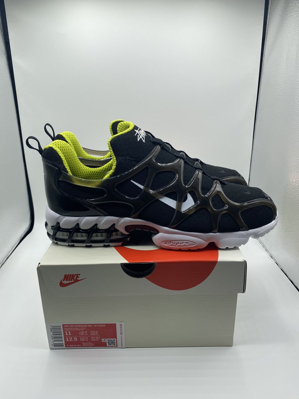 Stussy x Air Zoom Spiridon Kukini Black