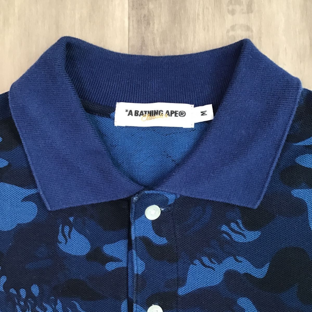 Bape BAPE fire camo Polo shirt Blue Size US M / EU 48-50 / 2 - 2 Preview