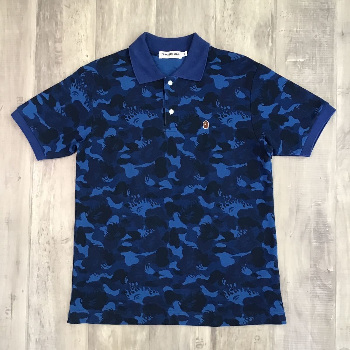 Bape BAPE fire camo Polo shirt Blue Size US M / EU 48-50 / 2 - 1 Preview