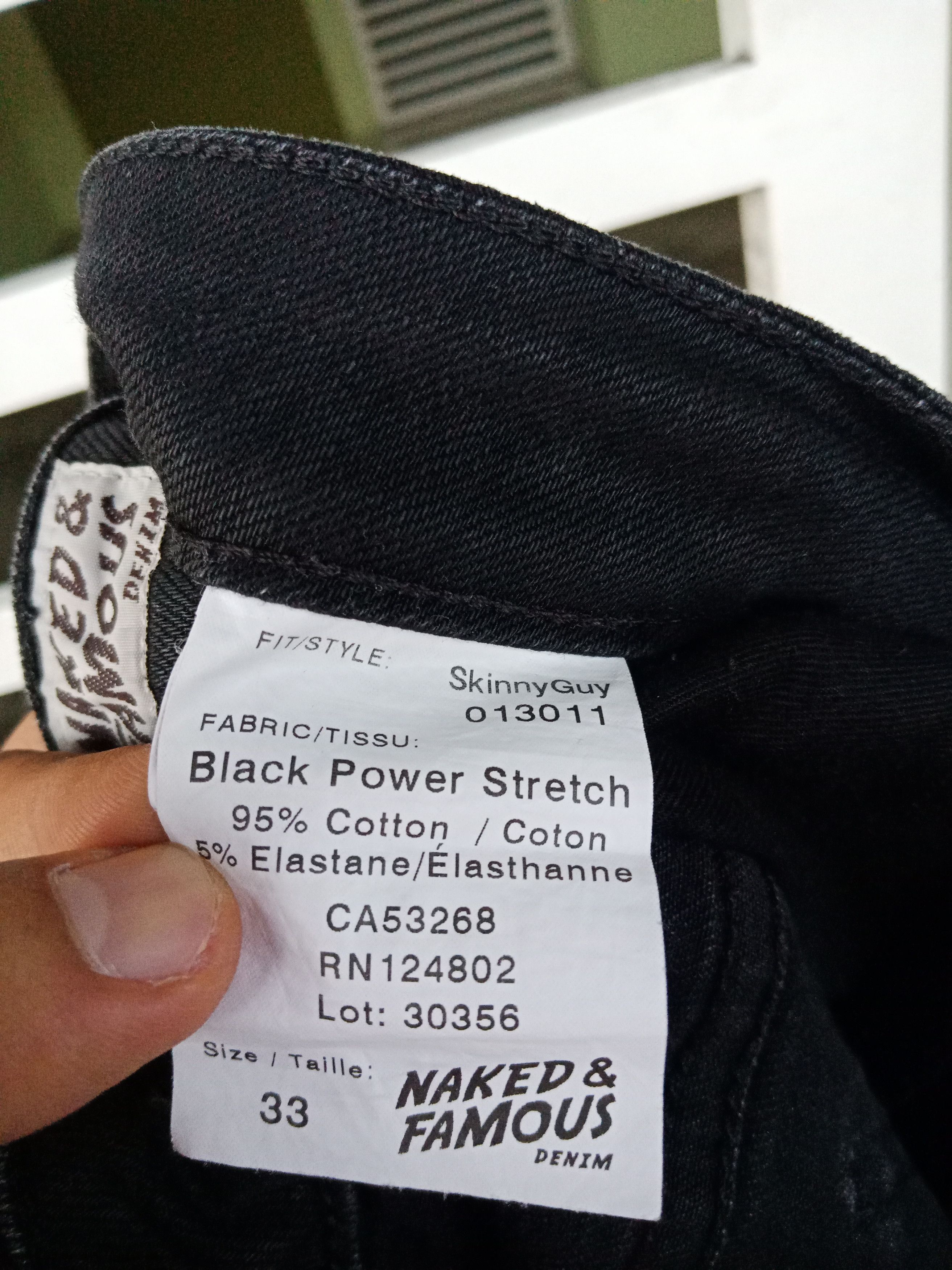 Naked & Famous Naked & Famous Skinny Guy "Black Power Stretch" Size US 33 - 9 Thumbnail