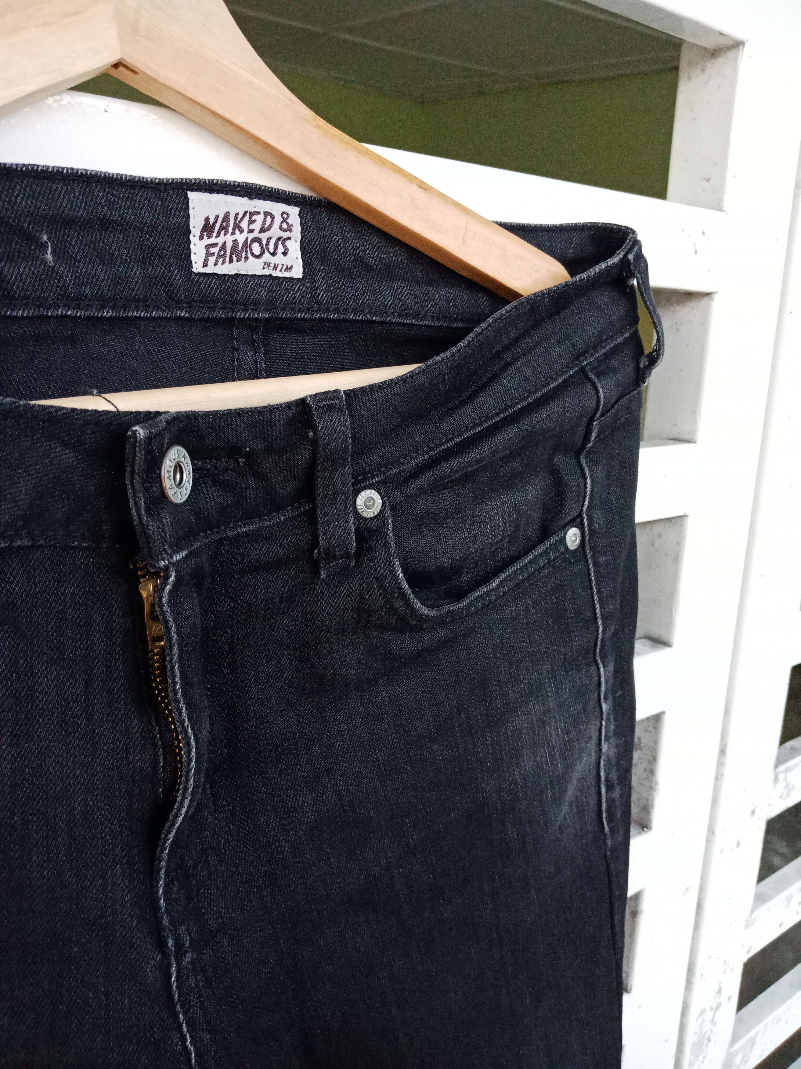 Naked & Famous Naked & Famous Skinny Guy "Black Power Stretch" Size US 33 - 6 Thumbnail
