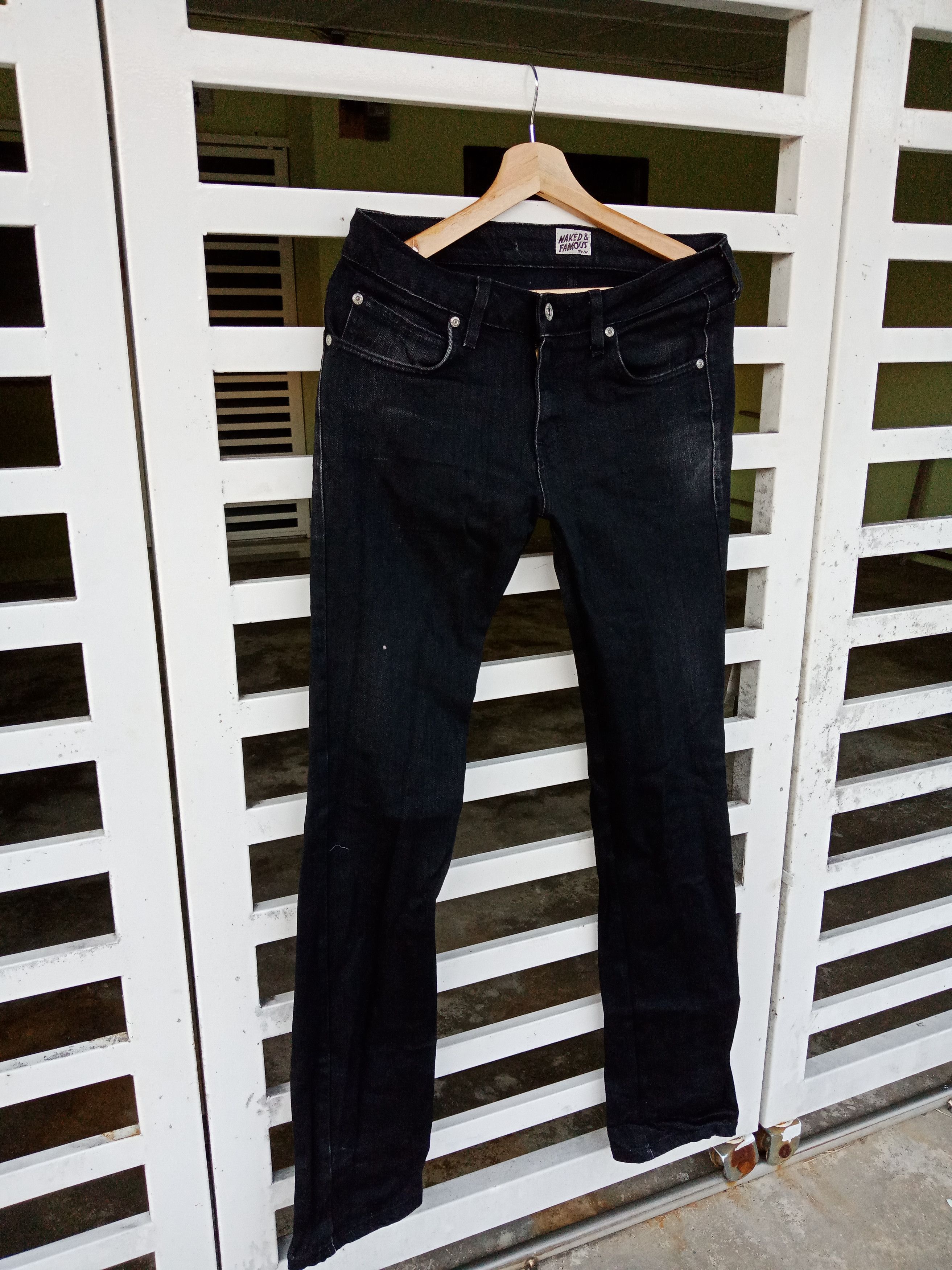 Naked & Famous Naked & Famous Skinny Guy "Black Power Stretch" Size US 33 - 4 Thumbnail