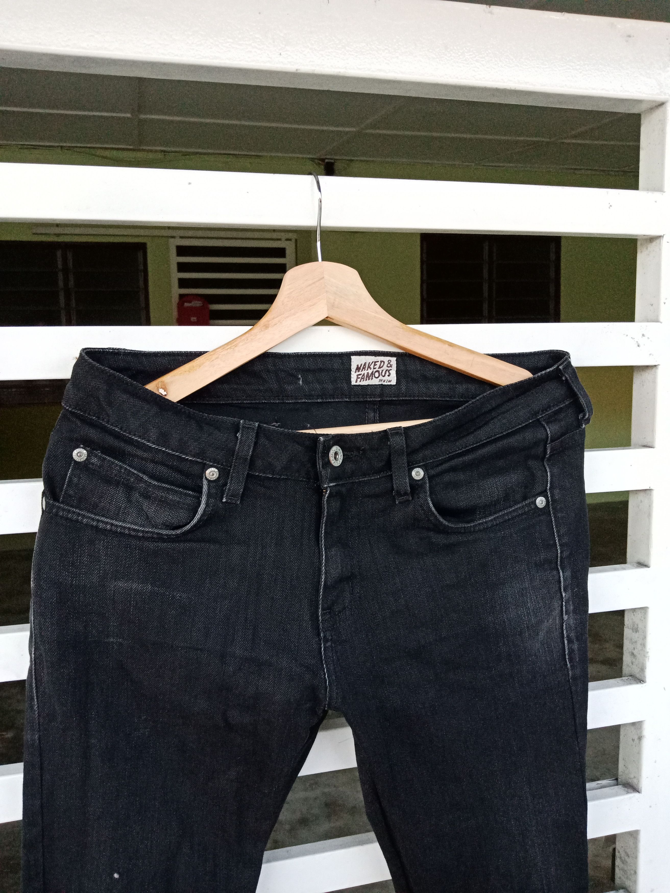 Naked & Famous Naked & Famous Skinny Guy "Black Power Stretch" Size US 33 - 7 Thumbnail