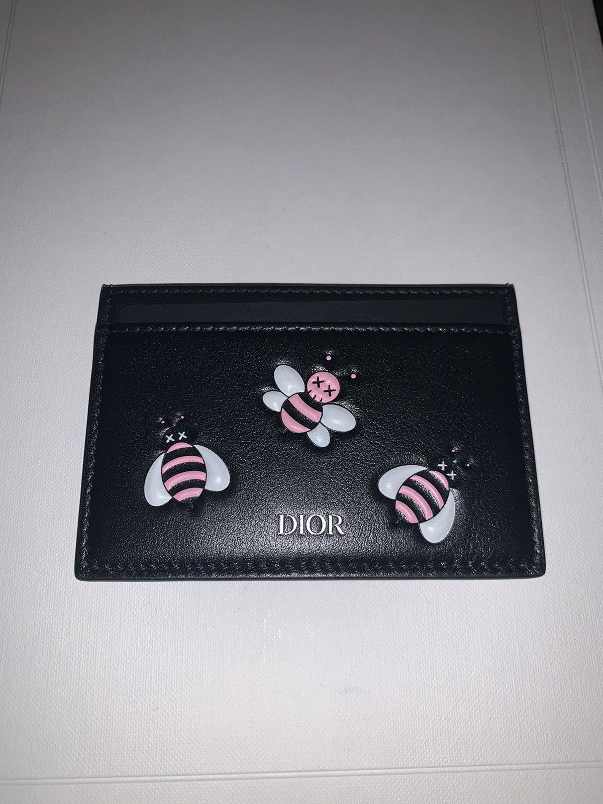 dior kaws card holder pink