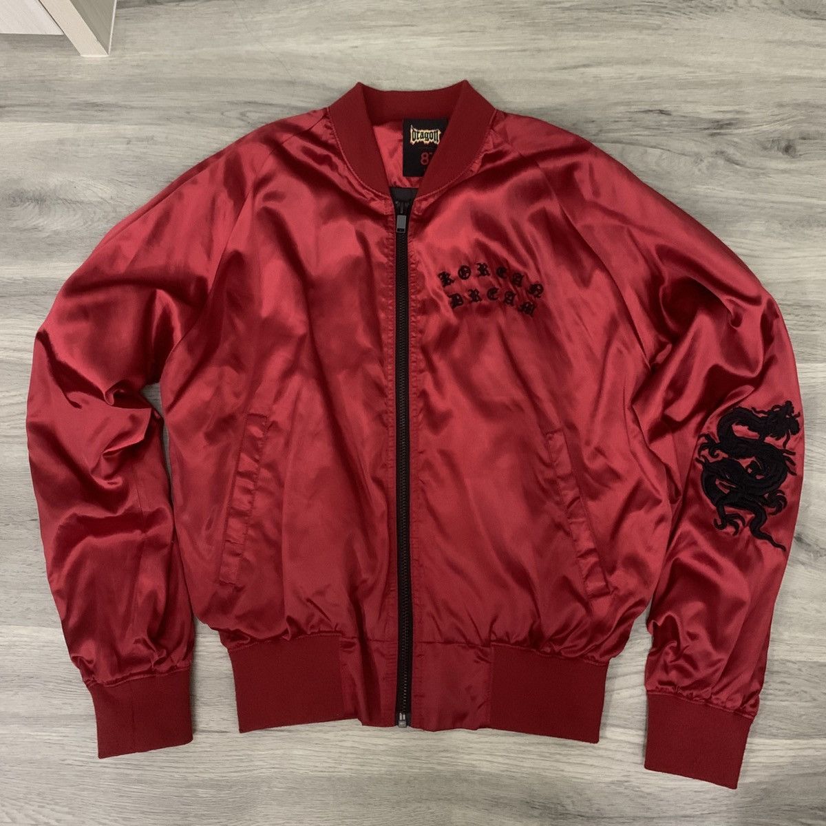 Vintage G-Dragon x 8 Seconds Embroidery Bomber Jacket | Grailed
