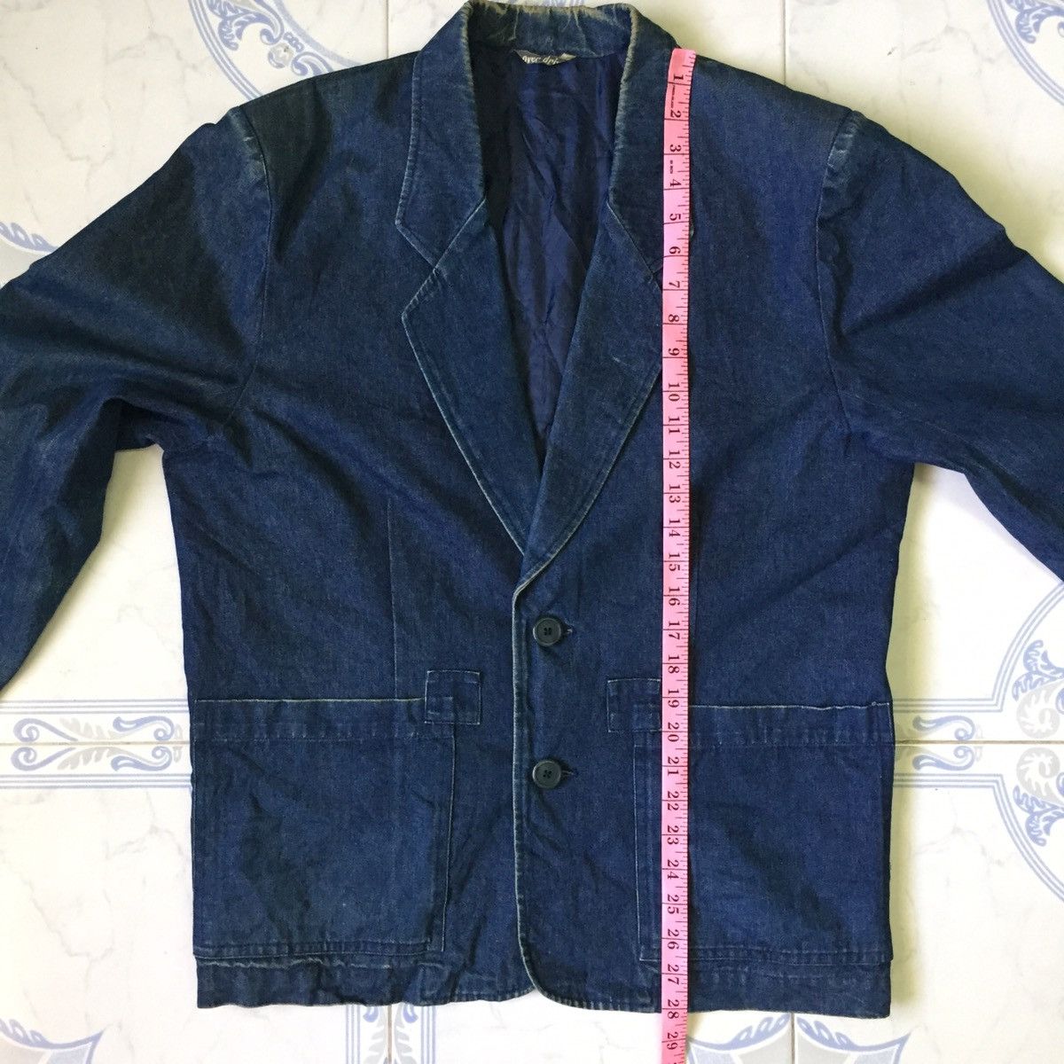 Japanese Brand Over Drive Padded Shoulder Denim Style Jacket Coat Size US M / EU 48-50 / 2 - 18 Thumbnail