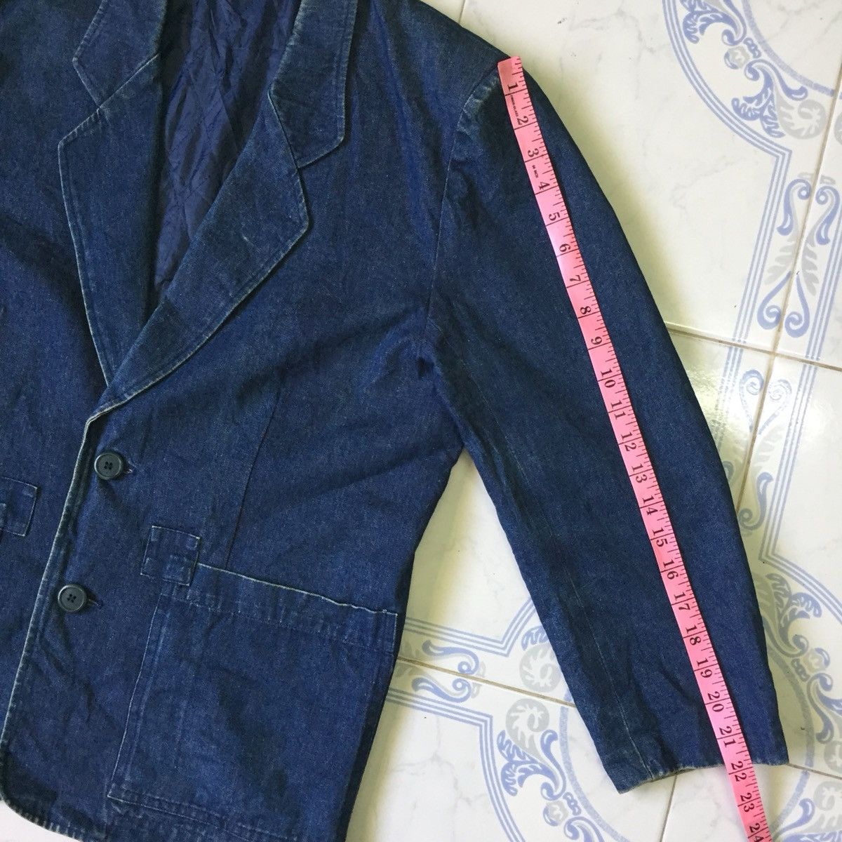 Japanese Brand Over Drive Padded Shoulder Denim Style Jacket Coat Size US M / EU 48-50 / 2 - 20 Thumbnail