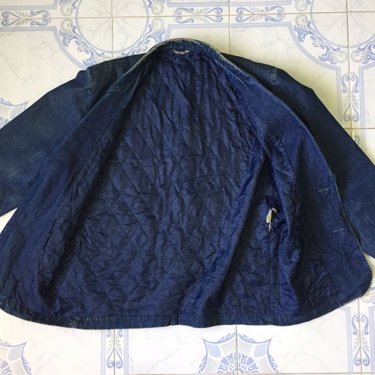 Japanese Brand Over Drive Padded Shoulder Denim Style Jacket Coat Size US M / EU 48-50 / 2 - 12 Thumbnail