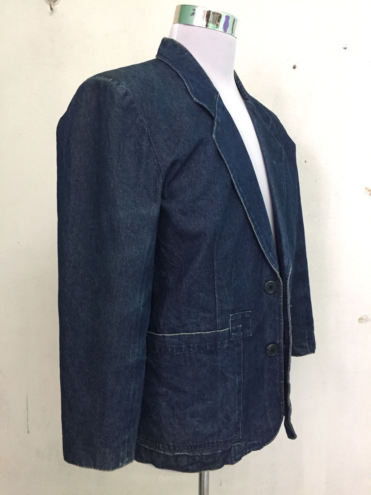 Japanese Brand Over Drive Padded Shoulder Denim Style Jacket Coat Size US M / EU 48-50 / 2 - 11 Thumbnail