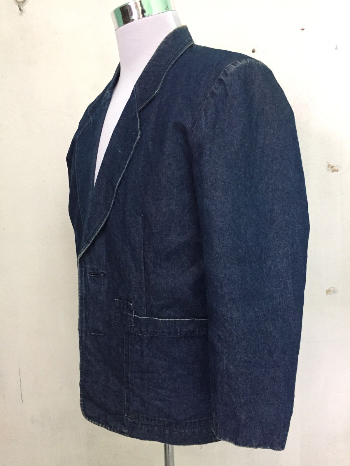 Japanese Brand Over Drive Padded Shoulder Denim Style Jacket Coat Size US M / EU 48-50 / 2 - 4 Thumbnail