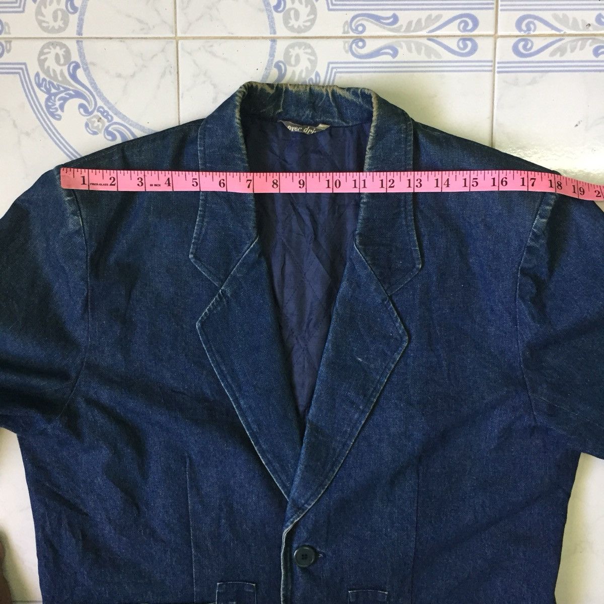 Japanese Brand Over Drive Padded Shoulder Denim Style Jacket Coat Size US M / EU 48-50 / 2 - 19 Thumbnail