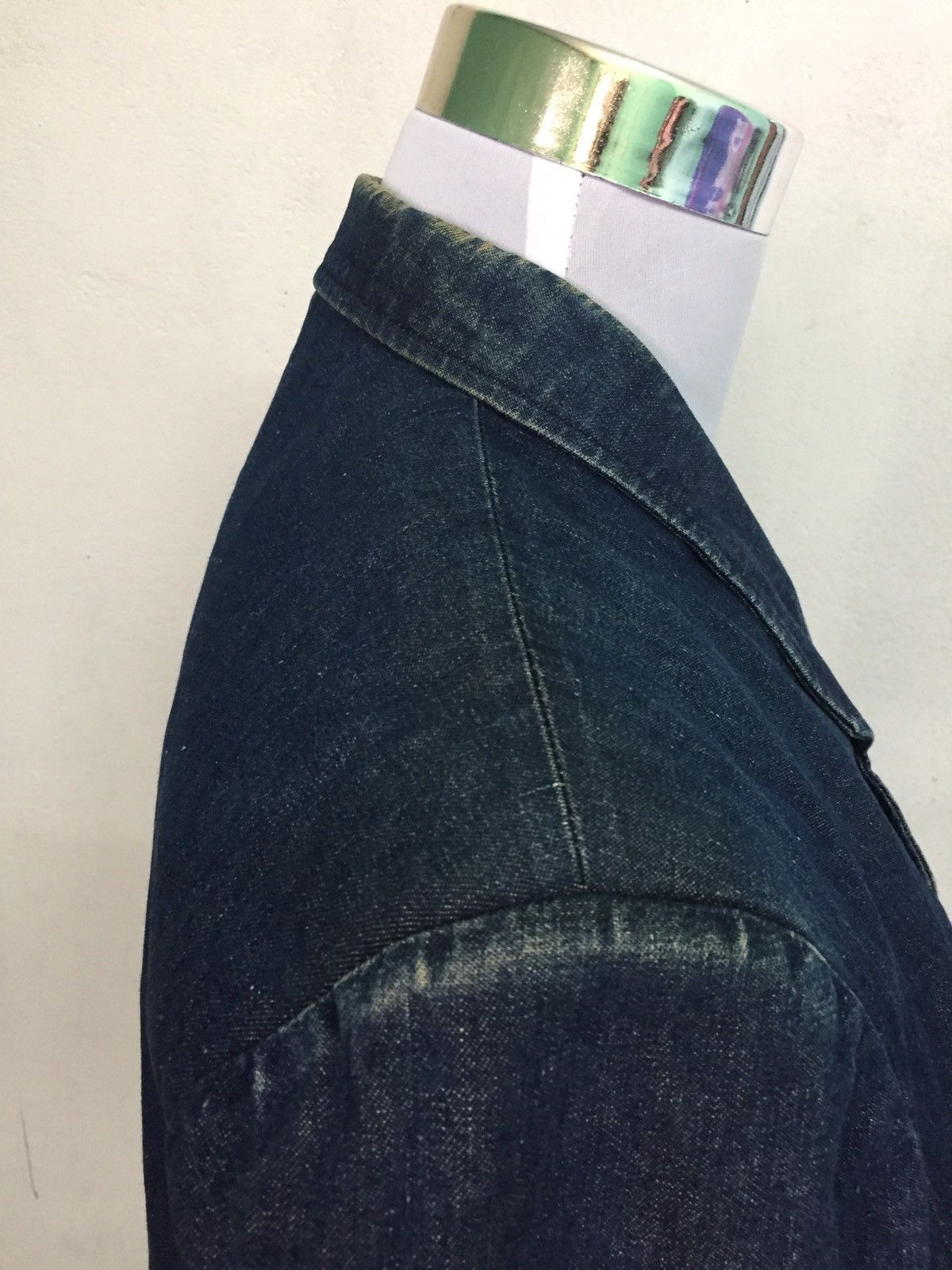 Japanese Brand Over Drive Padded Shoulder Denim Style Jacket Coat Size US M / EU 48-50 / 2 - 10 Thumbnail