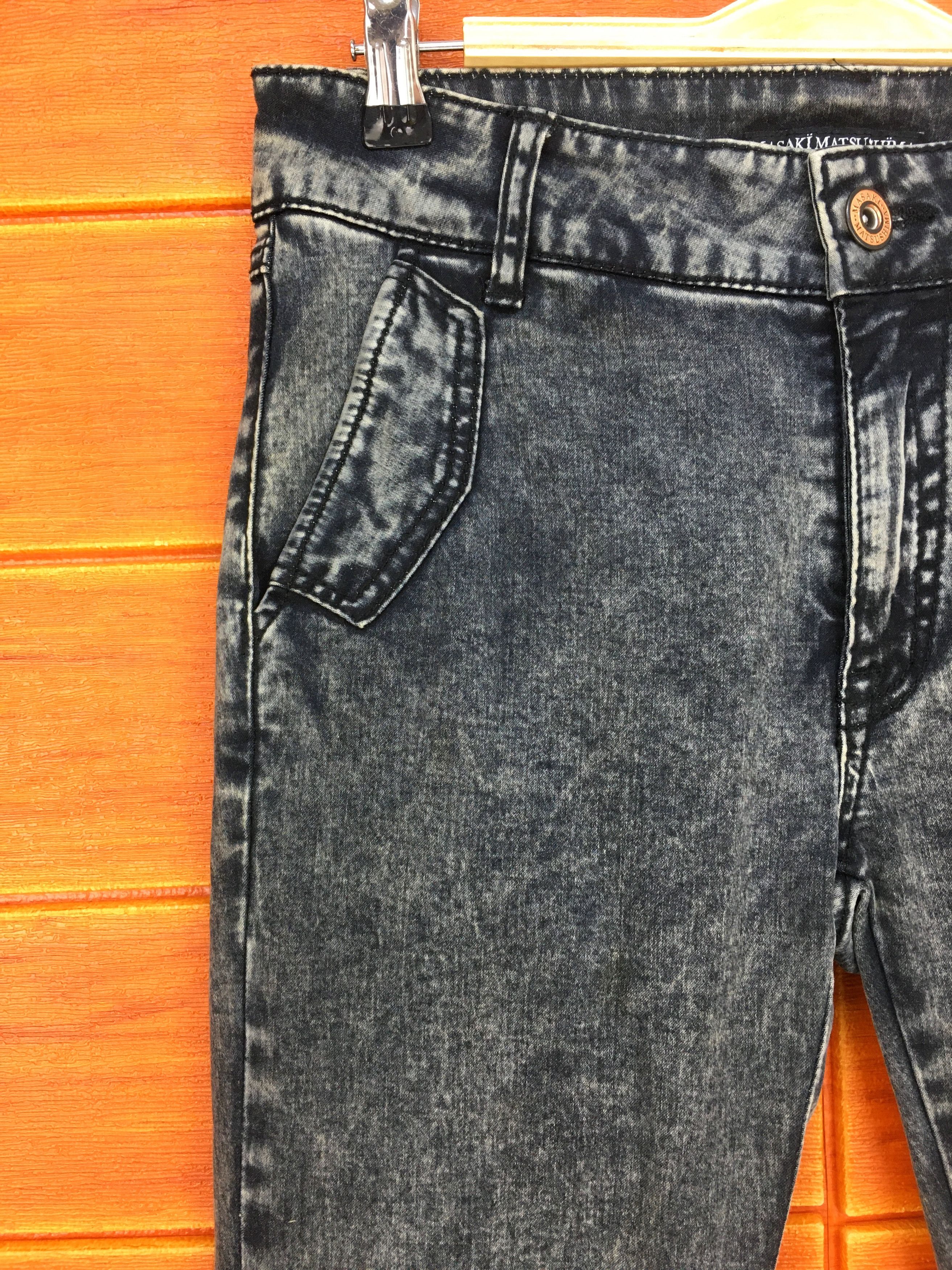 Masaki Matsushima MASAKI MATSUSHIMA Acid Bleach Wash Skinny Denim Jeans Size US 28 / EU 44 - 3 Thumbnail