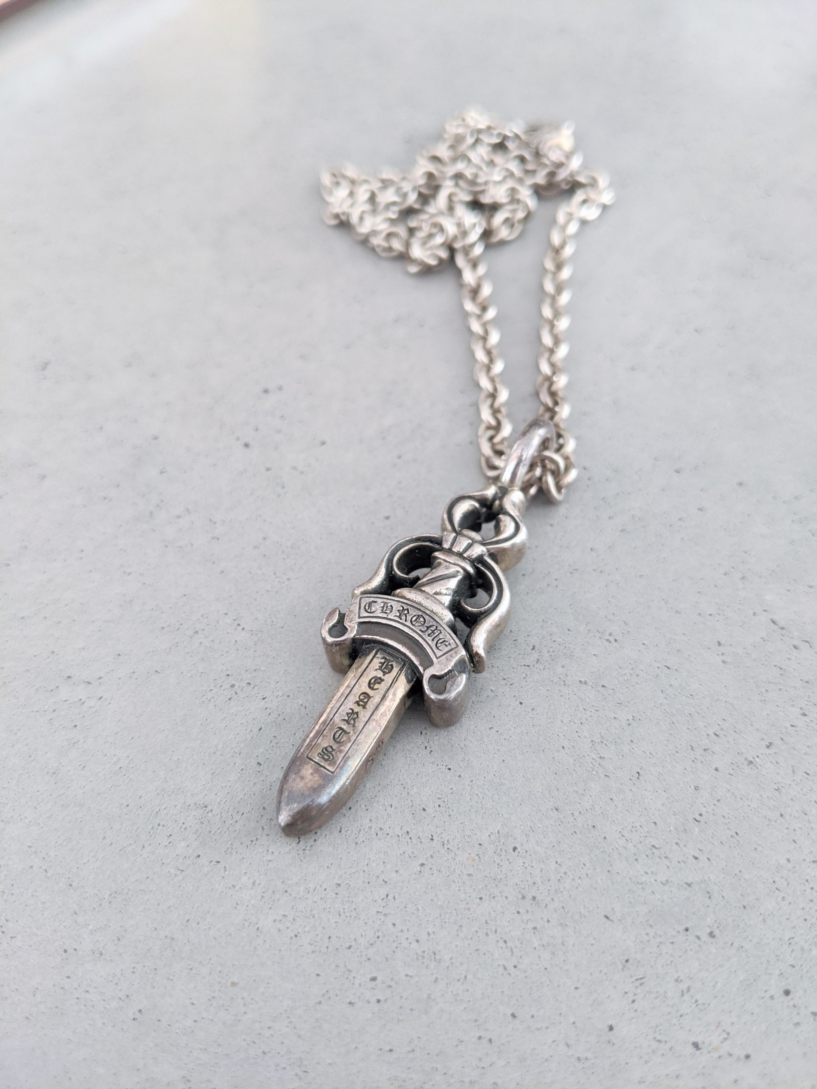 Chrome Hearts Vintage 1989 large Dagger Pendant w chain