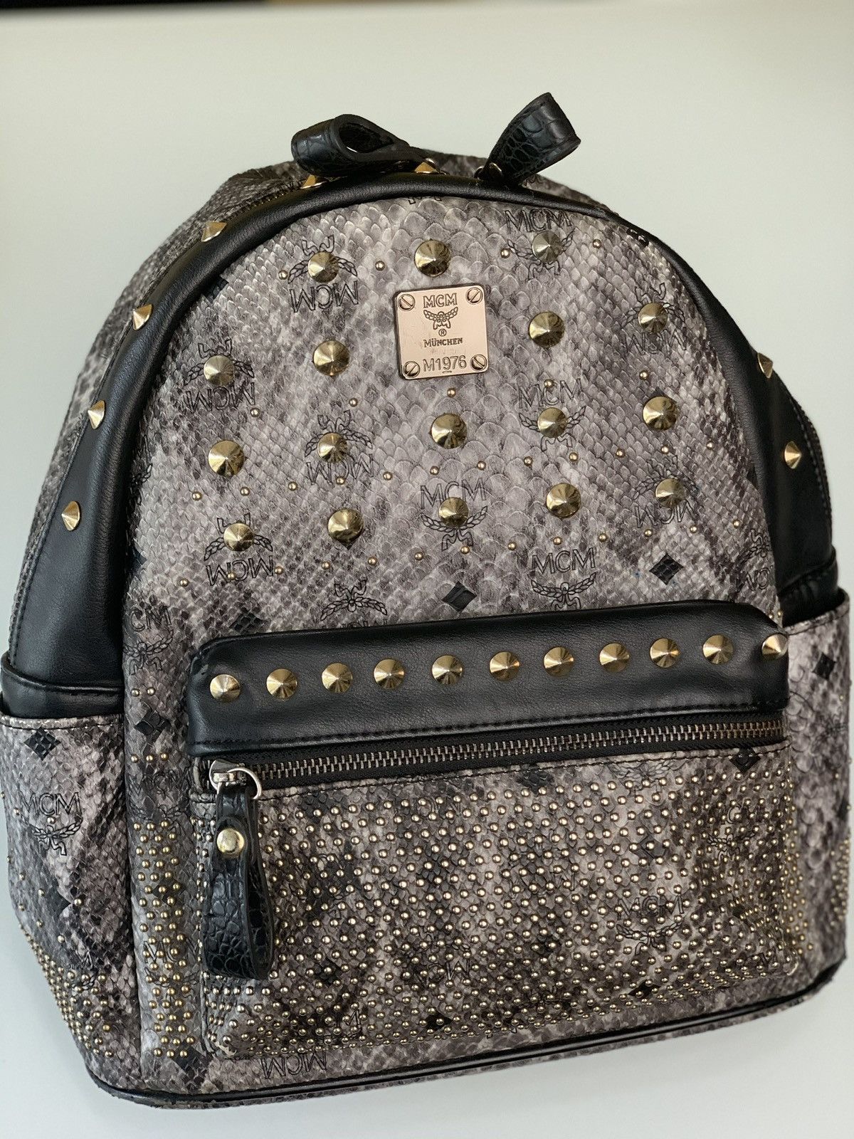 MCM backpack snake printed