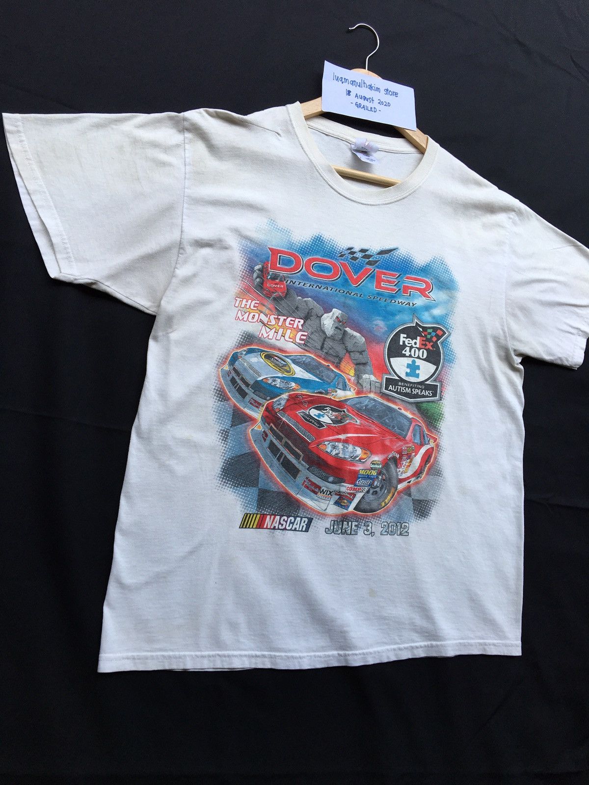 NASCAR Vintage Dover Speedway NASCAR 2012 Monster Mile Tee Size US L / EU 52-54 / 3 - 3 Thumbnail