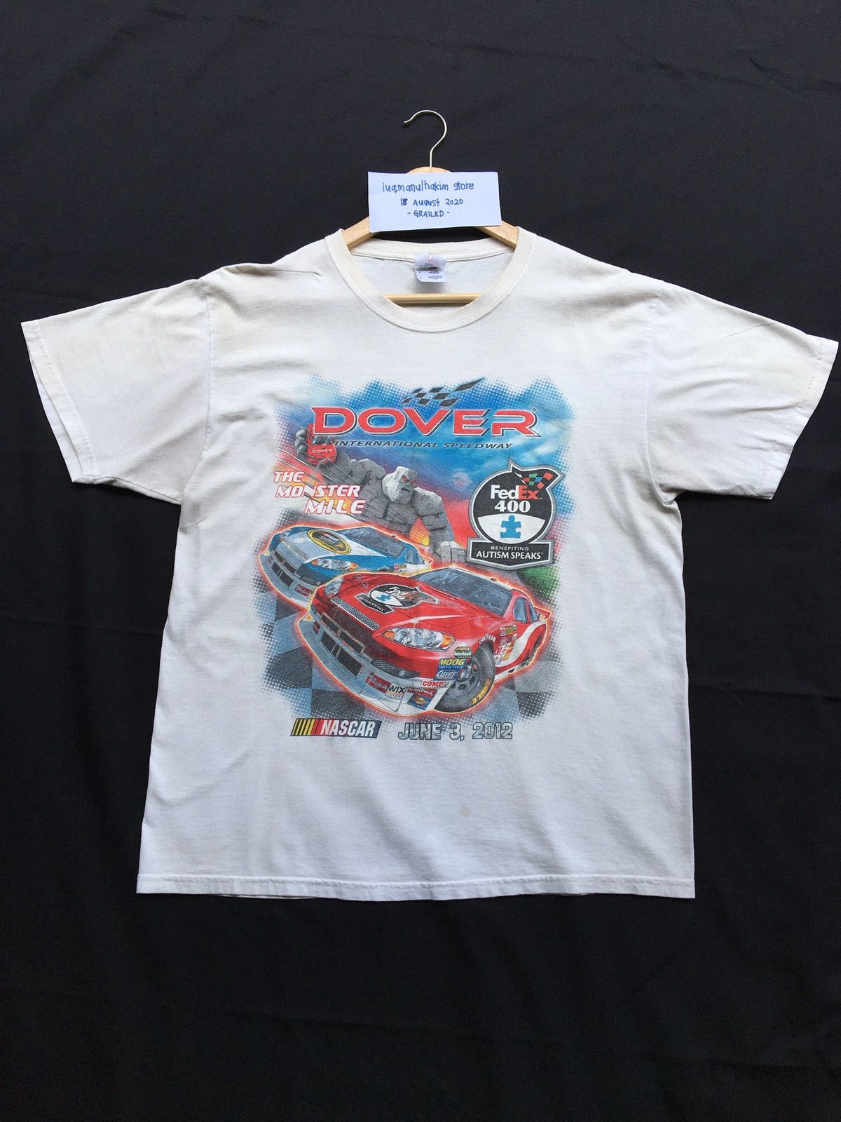NASCAR Vintage Dover Speedway NASCAR 2012 Monster Mile Tee Size US L / EU 52-54 / 3 - 2 Thumbnail