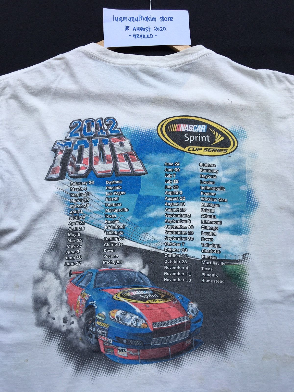 NASCAR Vintage Dover Speedway NASCAR 2012 Monster Mile Tee Size US L / EU 52-54 / 3 - 11 Thumbnail
