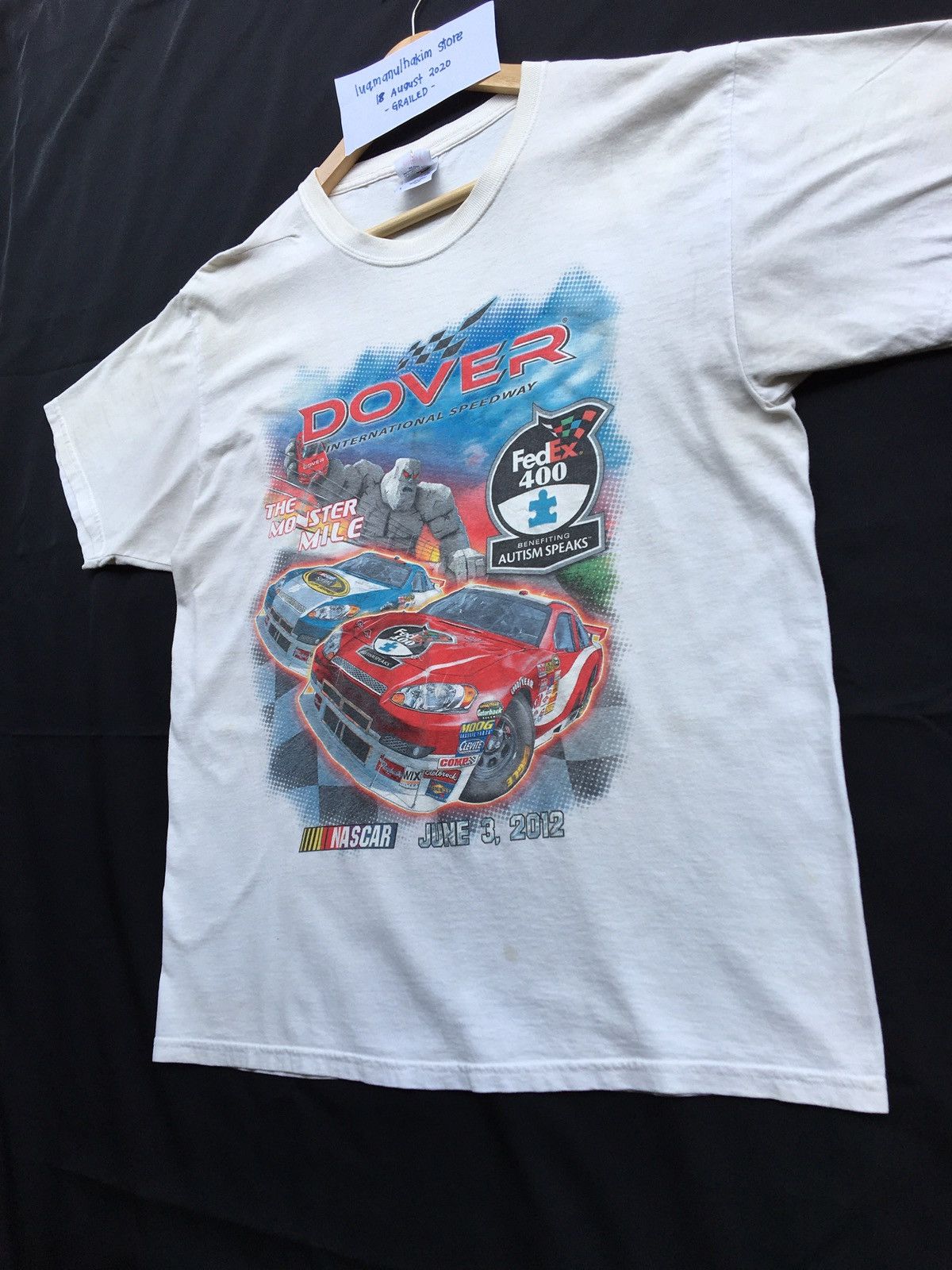 NASCAR Vintage Dover Speedway NASCAR 2012 Monster Mile Tee Size US L / EU 52-54 / 3 - 4 Thumbnail
