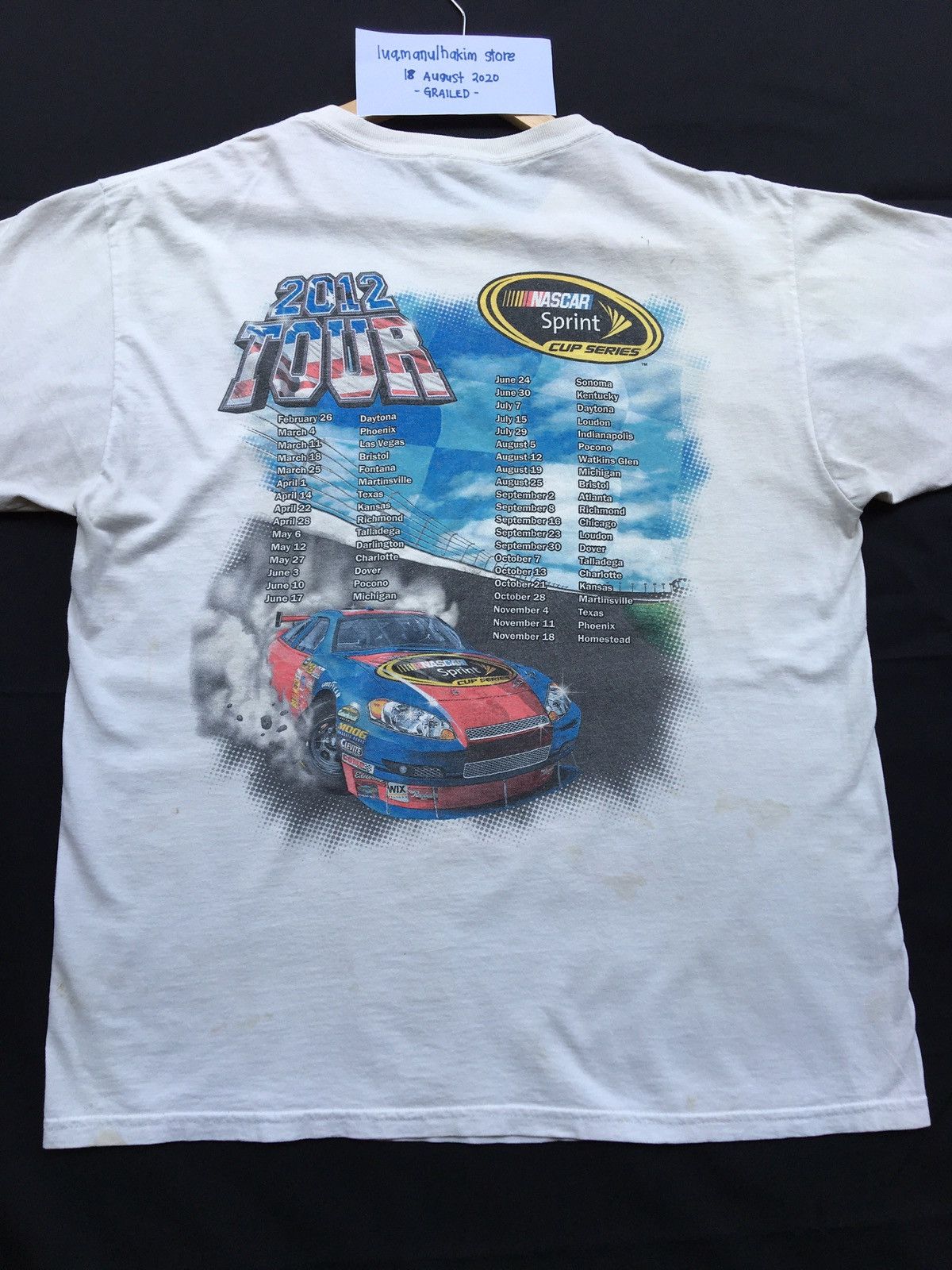 NASCAR Vintage Dover Speedway NASCAR 2012 Monster Mile Tee Size US L / EU 52-54 / 3 - 10 Thumbnail