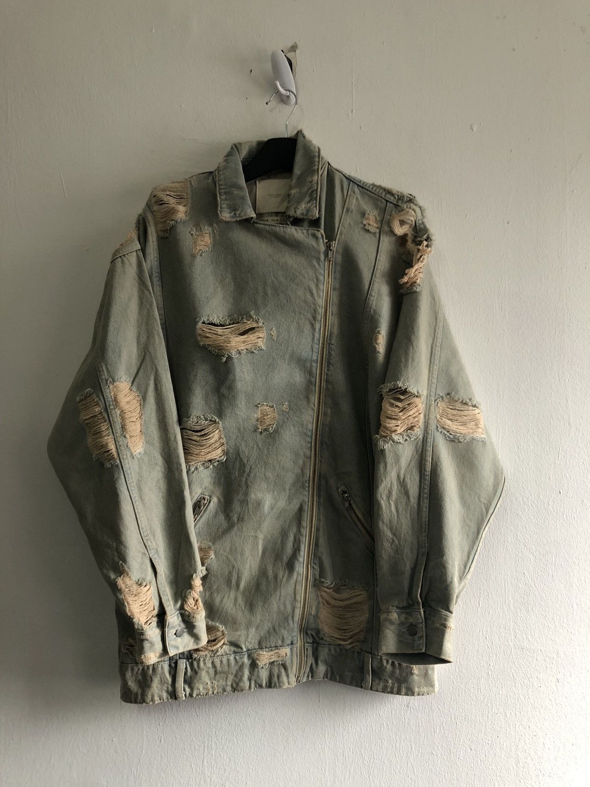 Zara ZARA Denim Long Jacket Distressed Size US M / EU 48-50 / 2 - 1 Thumbnail