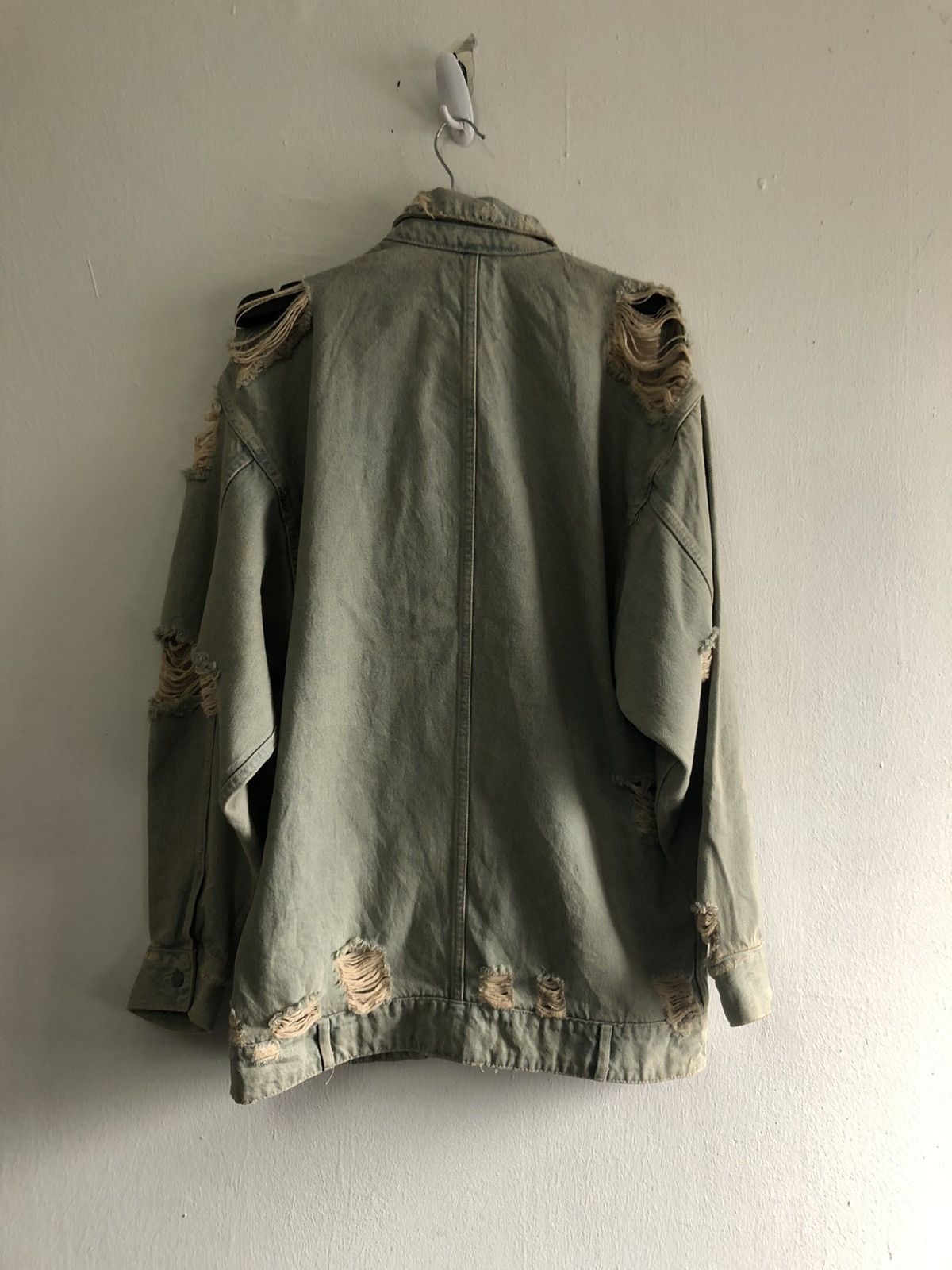 Zara ZARA Denim Long Jacket Distressed Size US M / EU 48-50 / 2 - 5 Thumbnail