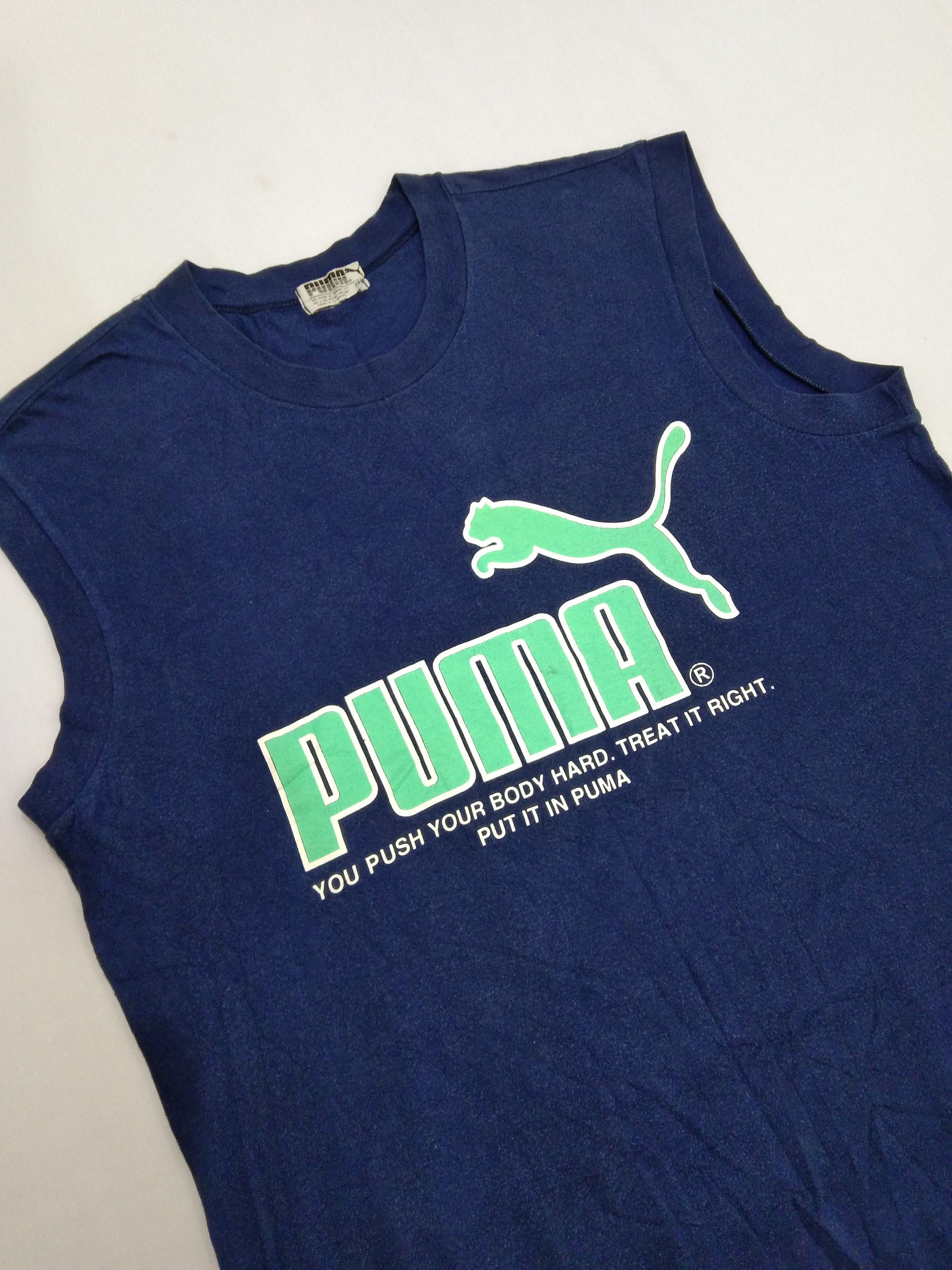 Vintage Vintage Single Stitch Puma Sleeveless Big Logo | Grailed