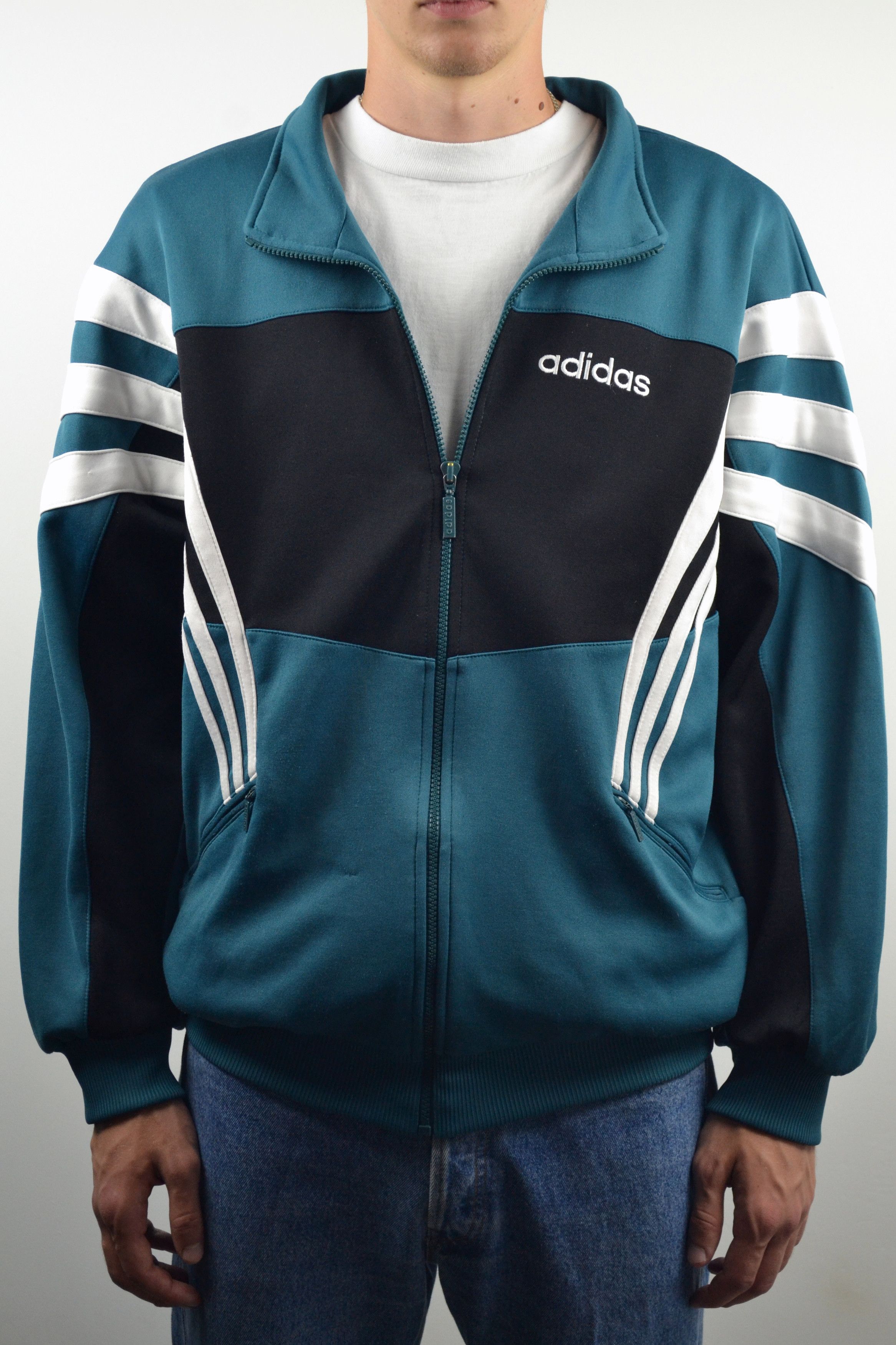 Adidas 90s Vintage Adidas Black Label Equipment Green Track Jacket